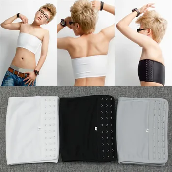 

Black/White/Gray Summer Tops Chest Binder Casual Strapless Chest Breast Binder Trans Tomboy Cosplay