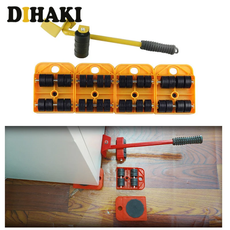5in 1 Furniture Transport Roller Set Removal Lifting Moving Tool Heavy