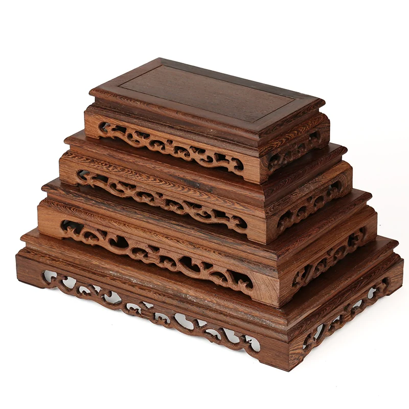 

Rosewood carving stone wood base decoration crafts wooden wings wooden flower vases wood base