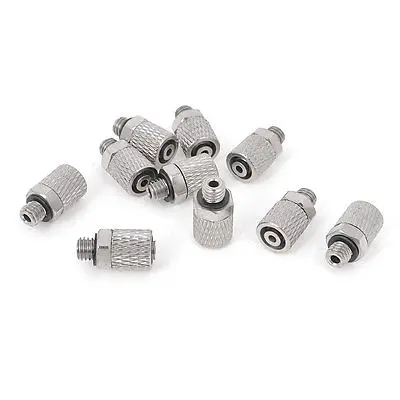 

10Pcs 5mm Male Thread Fitting Coupler Quick Joint Connector for 4mmx6mm Air Pipe