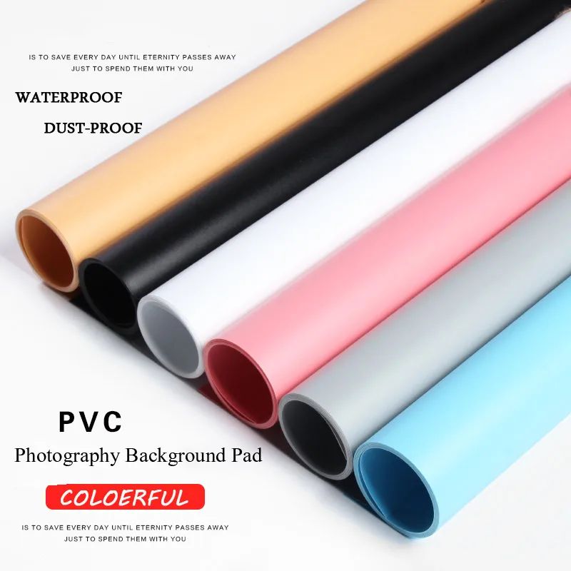 

Colorful Dualsided Matte Effect PVC Photographic Backdrop Board for Photography Studio Photo Background Waterproof Dustproof Pad