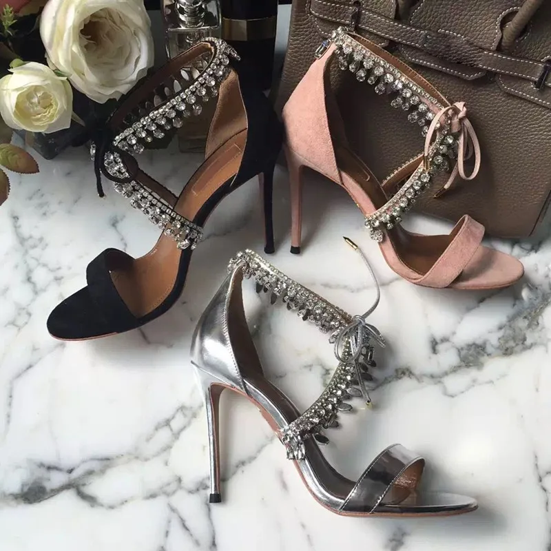 gladiator heels with rhinestones
