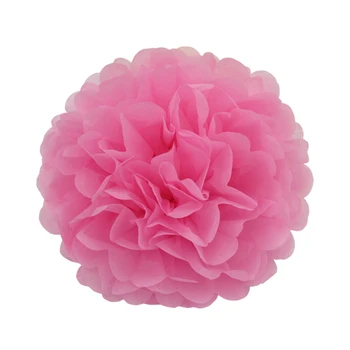 

10 pieces per lot pink tissue paper pom poms DIY flowers wedding party decoration favor