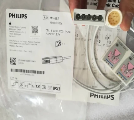 

Original New M1668A ECG trunk cable 2.7m for philips 5lead ECG trunk cable AAMI/IEC M1668A ECG cable