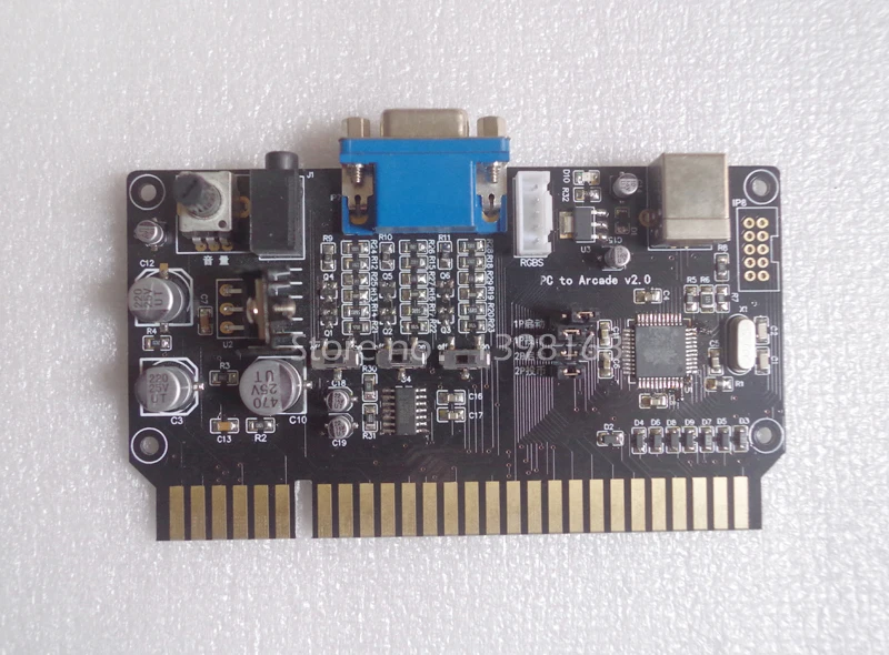 Переходник с ПК на карту JAMMA VGA 15K усилитель мощности видео и аудио USB чип
