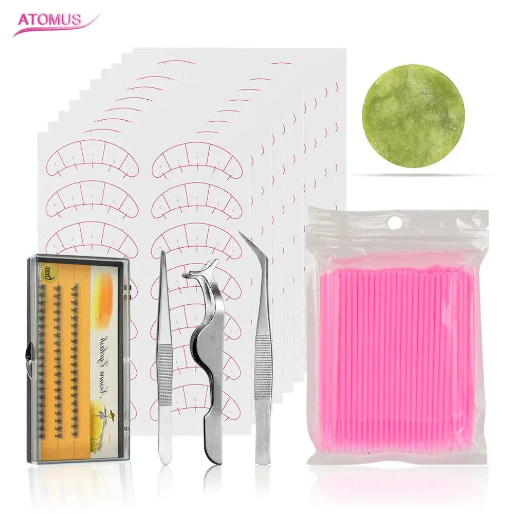 

Professional Eyelash Extension Kit 3d Wispy Lashes Extension Accessories Pads Box Eye Lash Extension Kit Set for Fake Eye Lashes
