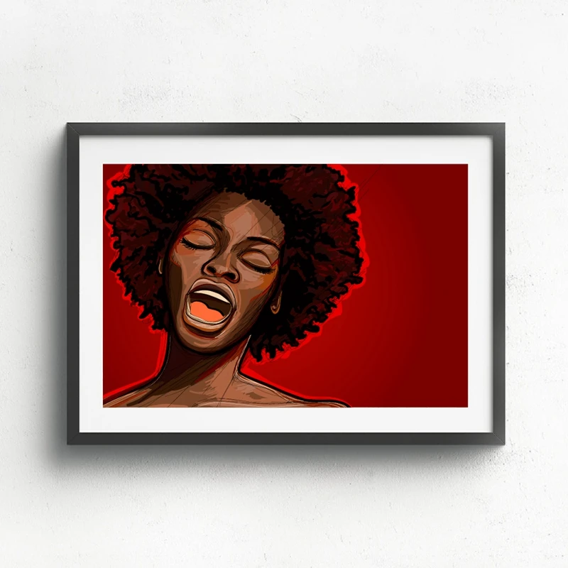an afro american jazz singer prints
