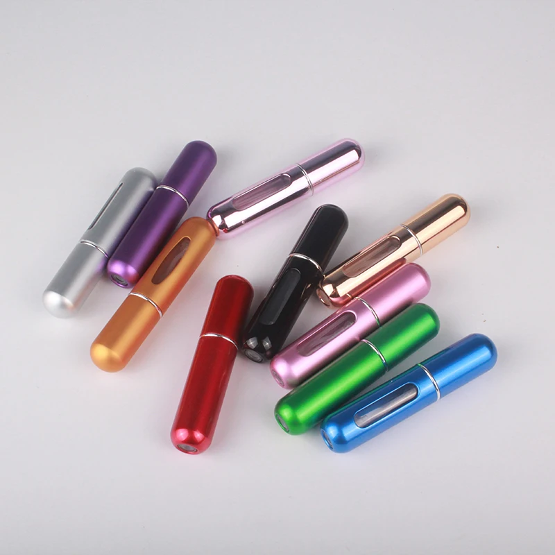 MUB- 5ml Refillable Mini Perfume Spray Bottle Aluminum Spray Atomizer Portable Travel Cosmetic Container Perfume Bottle