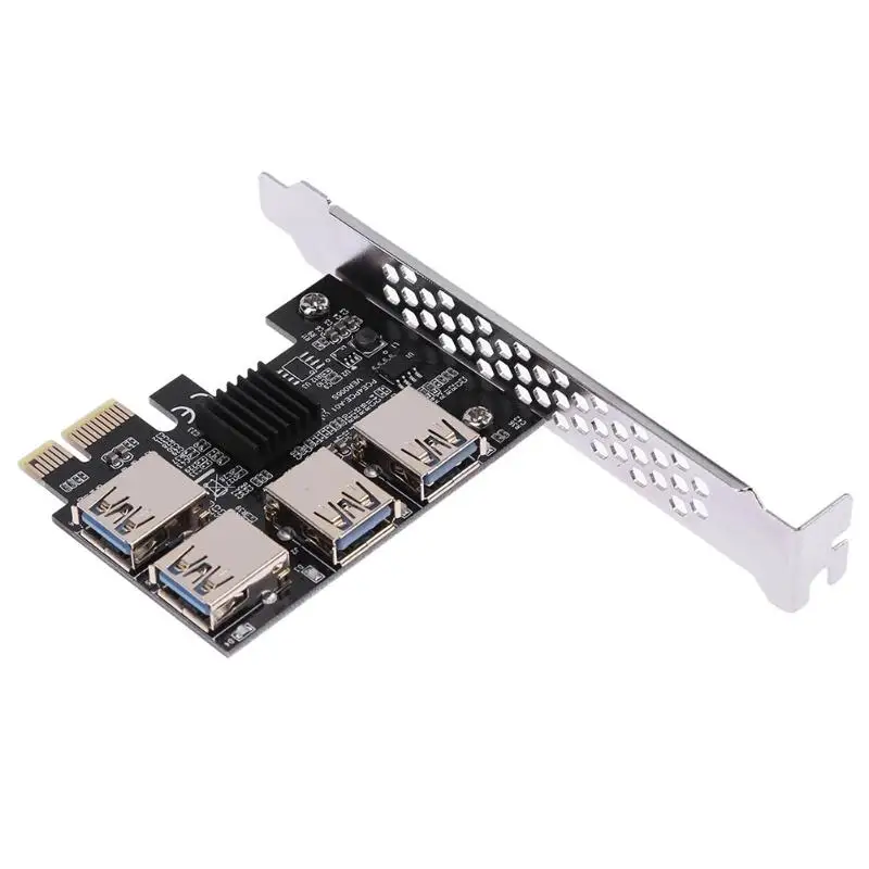 

NEW add on card PCIe 1 to 4 PCI express 16X slots Riser Card PCI-E 1X to External 4 PCI-e slot Adapter PCIe Port Multiplier Card