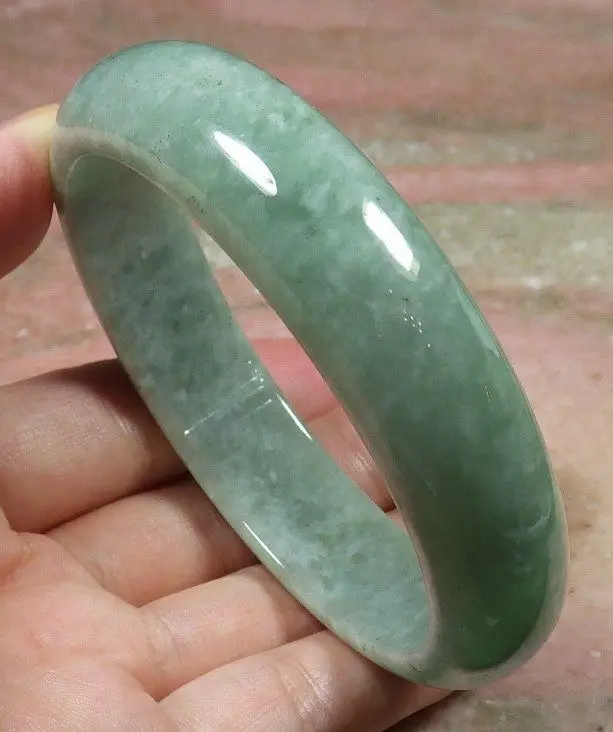 

Certified Green 100% Natural A stone stoneite Bangle Bracelet 60mm 420942