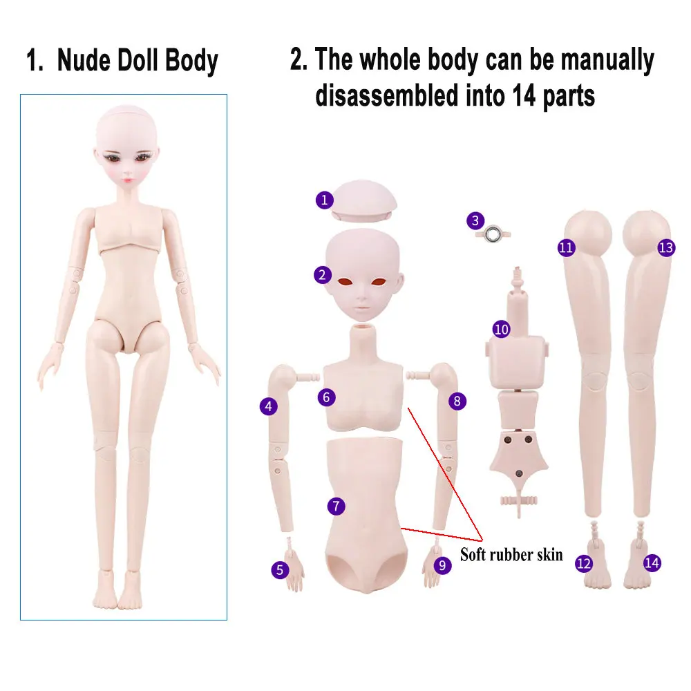 Presente para o Ano Original Artesanal Princesa Cinderela Bonecas Conjunto Completo Grande Bjd 1 - 3 Fadas Meninas Boneca 23 Joint Girl Brinquedos Novo 60cm 10 completo grande bjd 1 3 fadas meninas