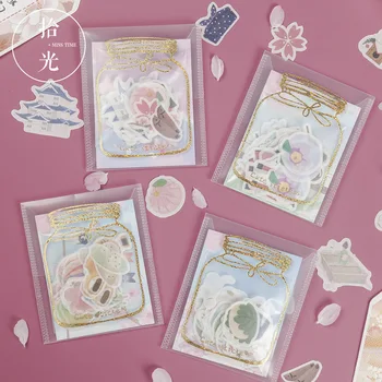 

40 Pcs/Pack Mohamm Kawaii Japanese Decoracion Journal Cute Diary Flower Stickers Scrapbooking Flakes Stationery School Supplies