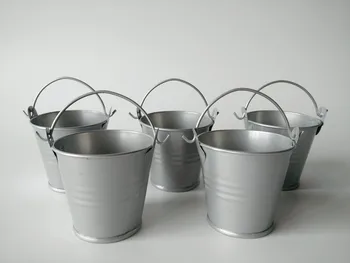 

100Pcs/Lot D5.5*H5CM wedding Bucket Mini succulent pots Pails for easter eggs wedding favors