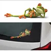 Autocollant grenouille 3D amusant, décoration de voiture, en vinyle, haute température et résistant à l'eau, nouveauté ► Photo 2/6