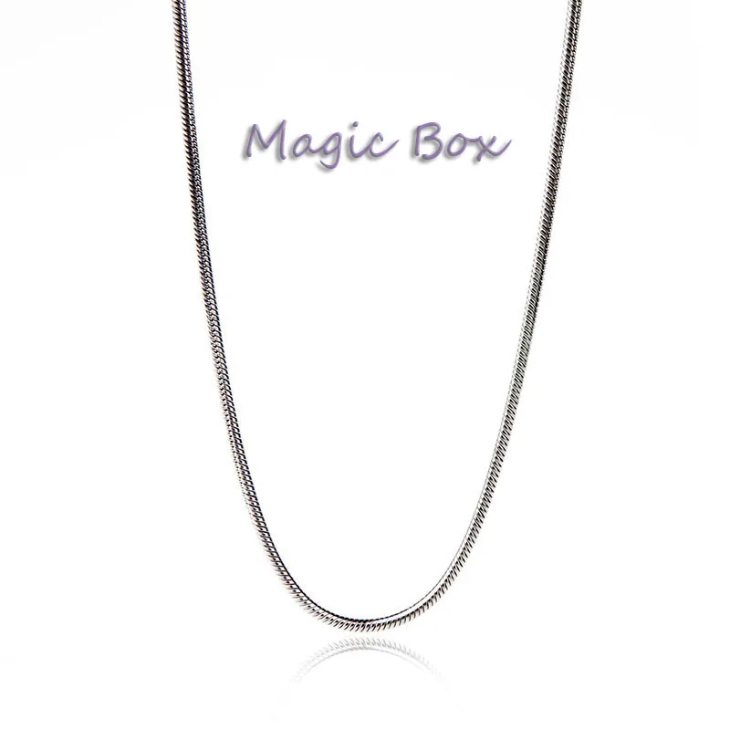 

Bohemian fashion silver stainless steel necklace, floating small box adjustable 50 cm chain women custom long necklace