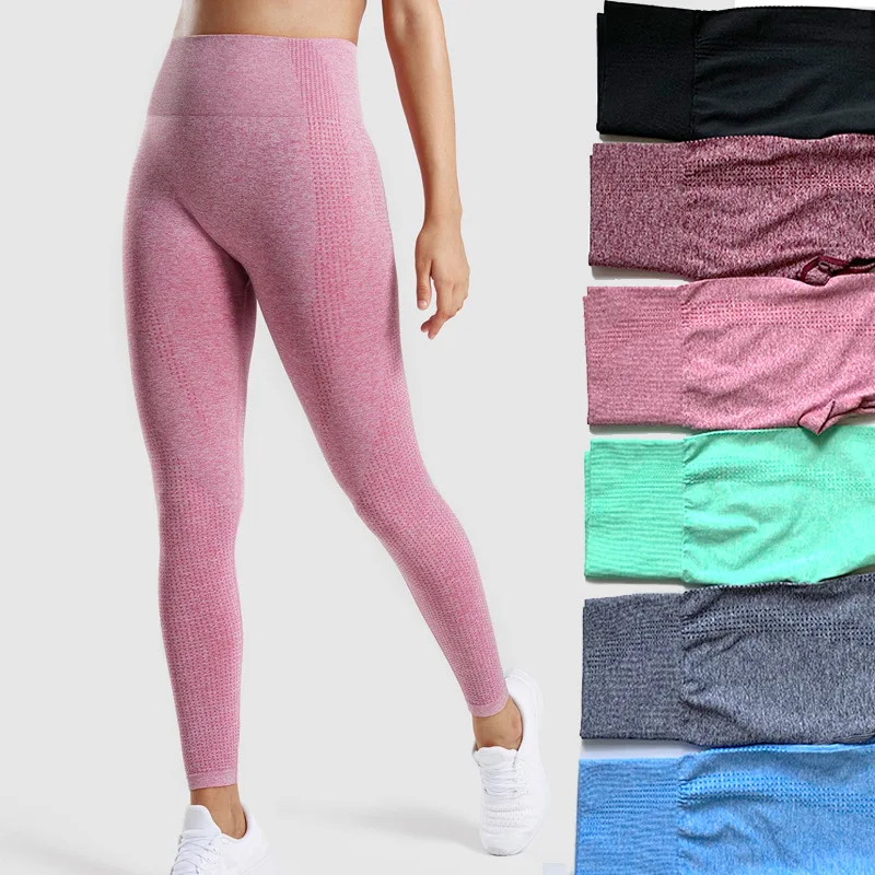 

High Waist Yoga Pants Workout Gym Leggings Scrunch Butt Leggings Push Up Fitness Sport Pants Women Ombre Seamless Leggings