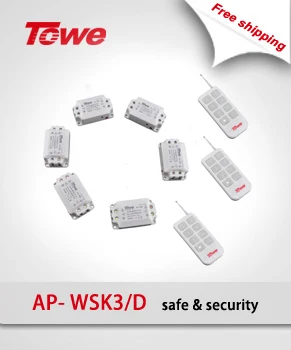 TOWE AP-WSK1/D-6-3 беспроводной 220 В 10A шестиполосный 3 контроллера через стену вилла дистанционное управление переключатель