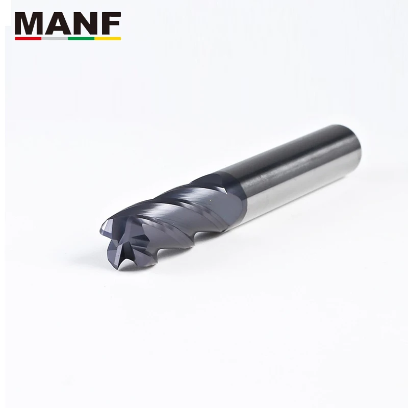Концевая фреза с квадратным круглым носом MANF 4Flute HRC50 1R0.2 12R3.0 вольфрамовый Карбид