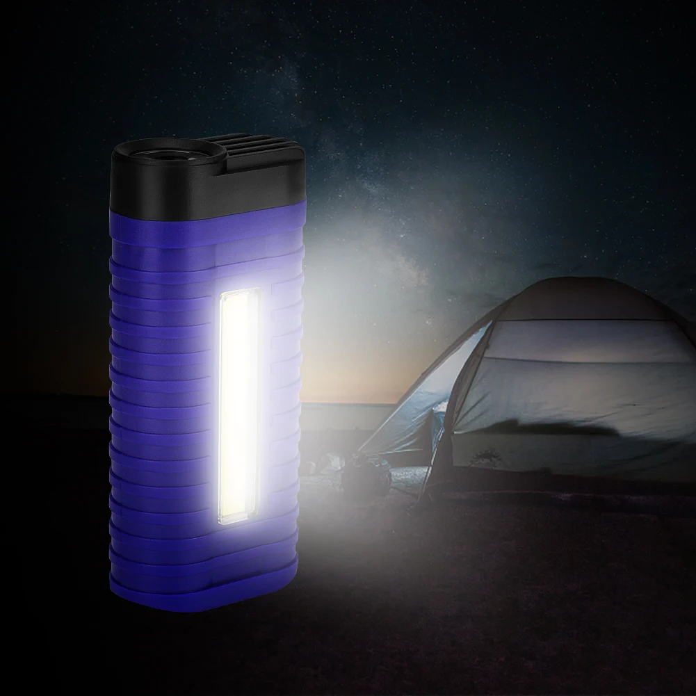 COB светодиодный светильник, работающий от USB, перезаряжаемый, проверка фонаря, ручной фонарь, фонарь для кемпинга, палатки, фонарь с аккумулятором, карманный зажим