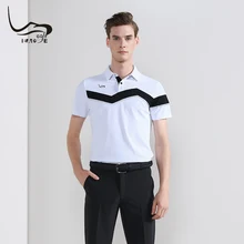 EAGEGOF рубашка для гольфа мужская спортивная одежда с коротким рукавом летняя быстросохнущая Мужская одежда для гольфа для тренировок Модная брендовая одежда для гольфа