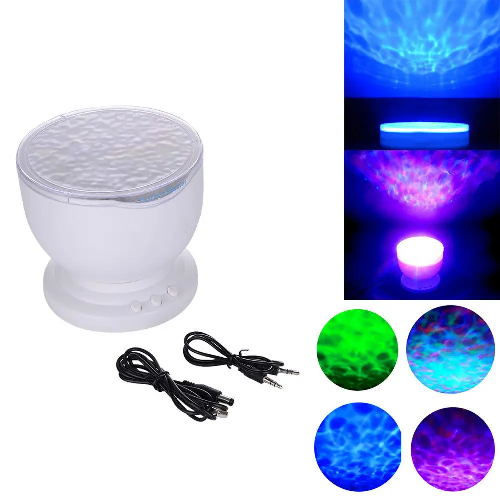 Rainbow Wave Projector Lamp LED Night Light Aurora Master Bedroom Party Supplies | Дом и сад