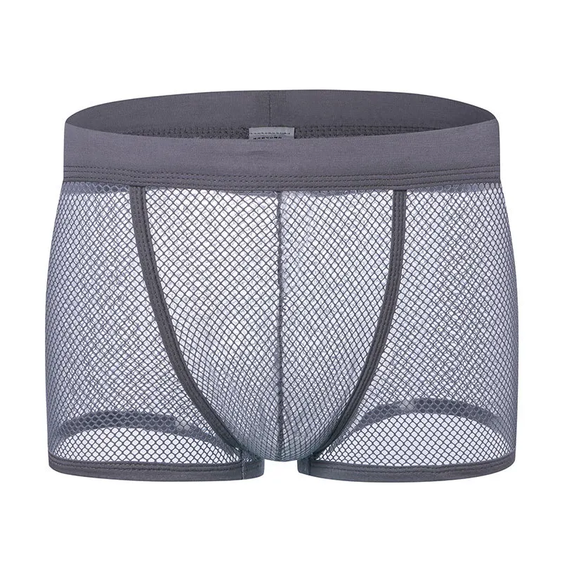 

6Pcs/Lot Mens Underwear Boxers Men's Underpants Mesh Sexy Cueca Boxer For Mens Gay Panties Calzoncillos boxeador boxershorts Men