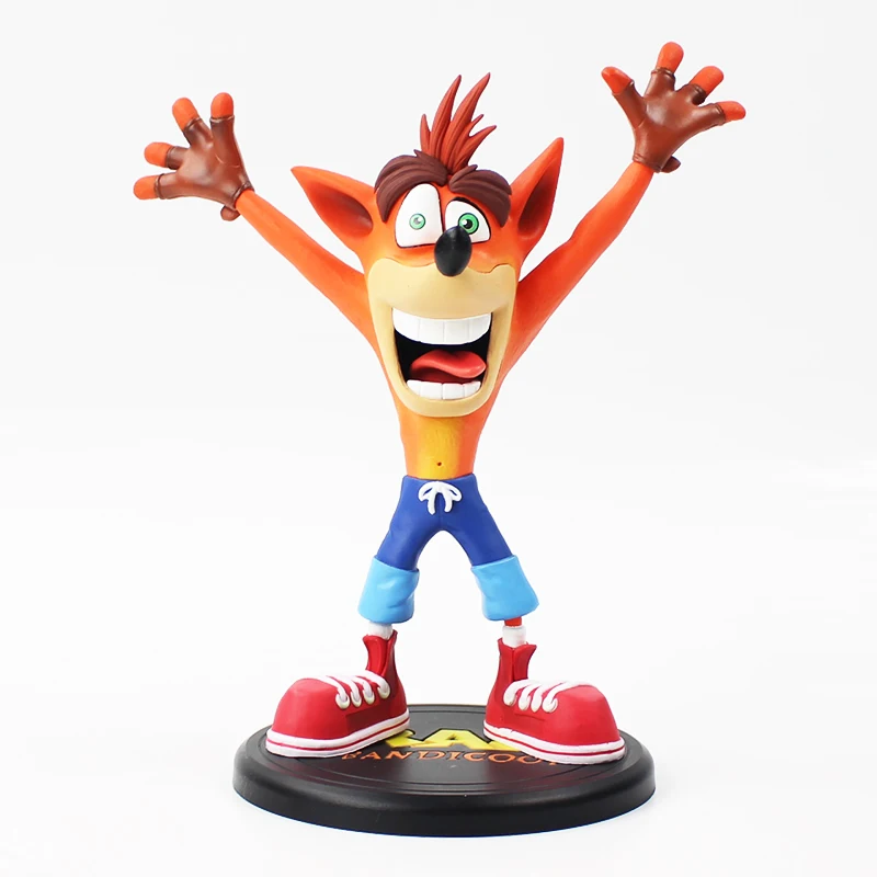 

23cm pvc Crash Bandicoot Figure Toy Bandicoot Wolf Painted Statue Figure Toy lifelike good quality Christmas festival gift kid