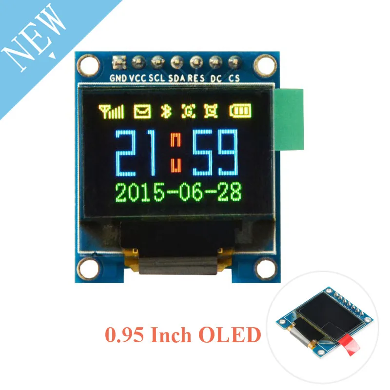 0,95 дюймов ips OLED дисплей модуль 96*64 RGB TFT для Arduino SSD1331 ЖК дисплей доска SPI Полный цвет HD OLED 7pin DIY