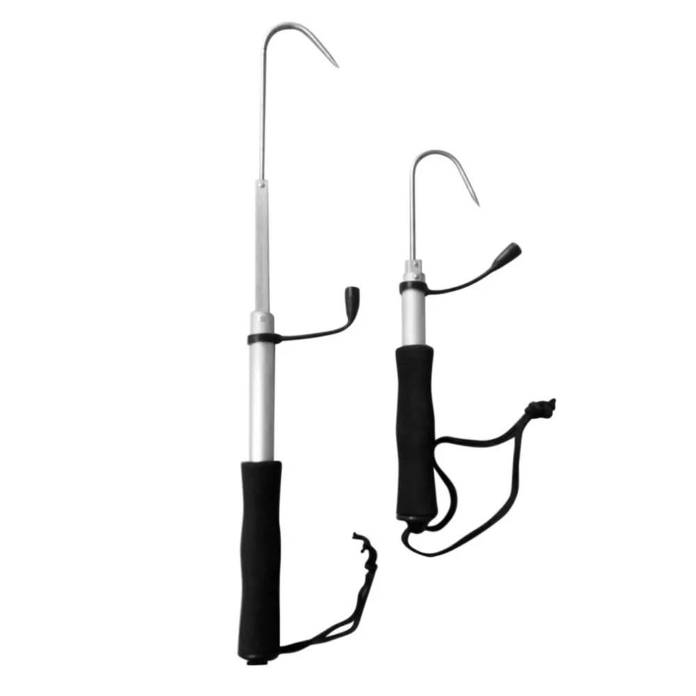 Details about   #X Brand new 120 cm Telescopic Sea Fishing Gaff Stainless Spear Hook 