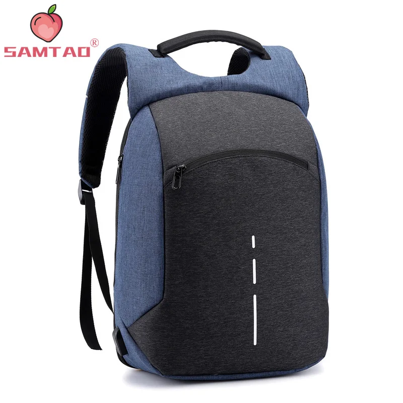 

Anti-theft Fashion Men's Backpack USB Charging Bag Waterproof Multi-function Rucksack school Laptop Backpack For Teenager SAMTAO