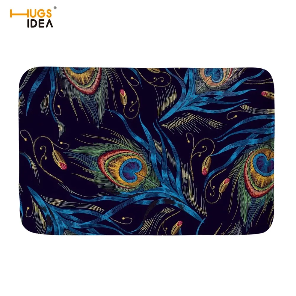 HUGSIDEA 3D животных Павлин узор ковров дома коврик у входной двери Nordic украшения Спальня пол половичком нескользящей коврики ковры