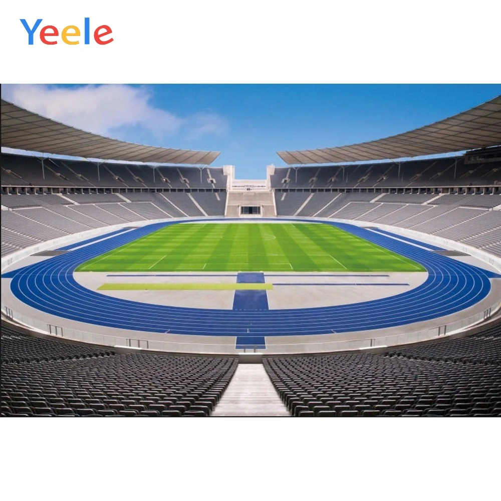 

Yeele Football Soccer Field Stadium Platform Playground Backgrounds Vinyl Cloth Computer Printed Wall For Photo Studio Backdrops