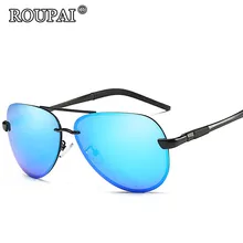 ROUPAI Brand 2017 Driving Sunglasses Men Polarized Sun Glasses Classic Aviators Glasses Male Coating HD Eyewear UV400 oculos