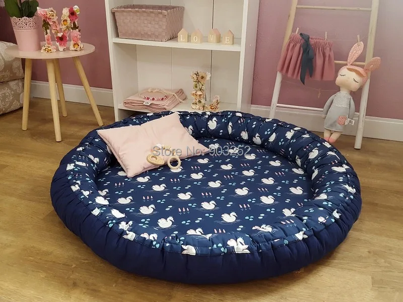Разборный супер мягкий детский шезлонг, утолщенный детский коврик для ползания игровой коврик, переносные кроватки и колыбели, подушка круглое гнездо