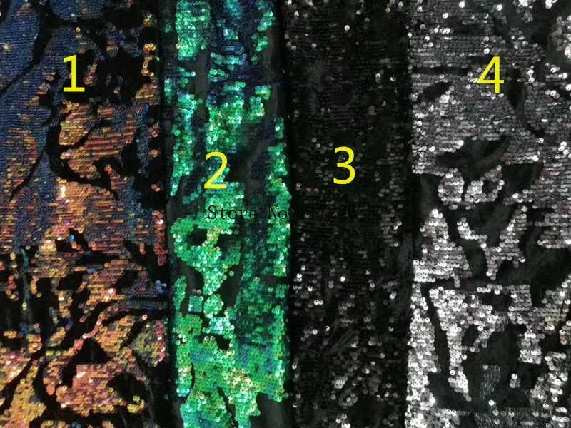 

5yard/lot 4 color option New arrival Mesh Sequin Fabric Fashion glitter Embroidered paillette fabric JRB-56852