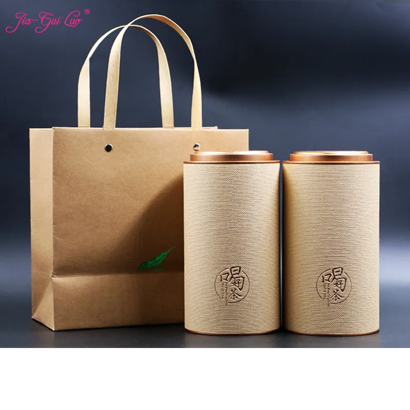 

Jia-gui luo Kraft Paper Dried Fructose Tea Box Medicine Bottle 250g 125g Portable Lightweight Tinplate Cover