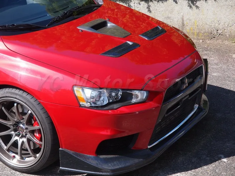 2008-2012 Mitsubishi Lancer Evolution EVO X Charge Speed Style Hood Vents CF (13)