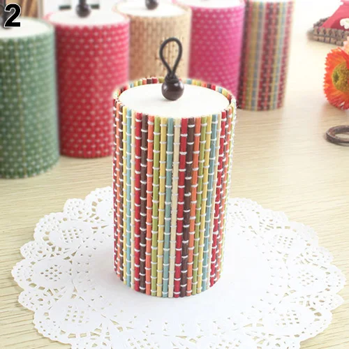 

Unique Cylinder Jewelry Bamboo Wooden Storage Organizer Box Wedding Favor Case
