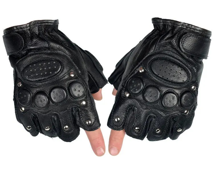 VECCHIO кожаные перчатки для мотоцикла с половинным пальцем мотокросса защитные внедорожные перчатки для езды на мотоцикле