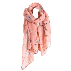 2019 Модный Новый Популярный весенне-осенний женский длинный шарф с принтом стрекозы теплый обёрточная бумага элегантный платок Schal silenziatore