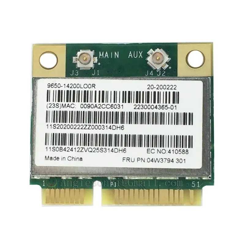 Bcm943142hm 802.11bgn Wifi +bt4.0 04w3794/04w3795 Mini Pcie Wireless
