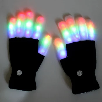 

1Pcs Handsome Cool Rave Led Flashing Glove Glow Party Light Finger Tip Lighting Creative Gloves Party Colorful Accesssories