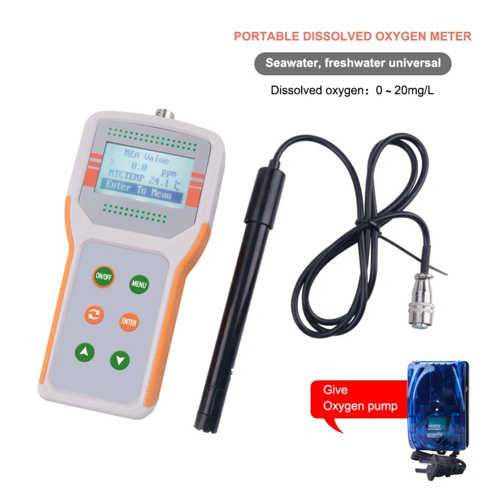 

Yieryi New JPB-607A Dissolved Oxygen Meter ATC Range (0.0-20.0)mg / L Water Quality Tester for Fish and Shrimp Farming