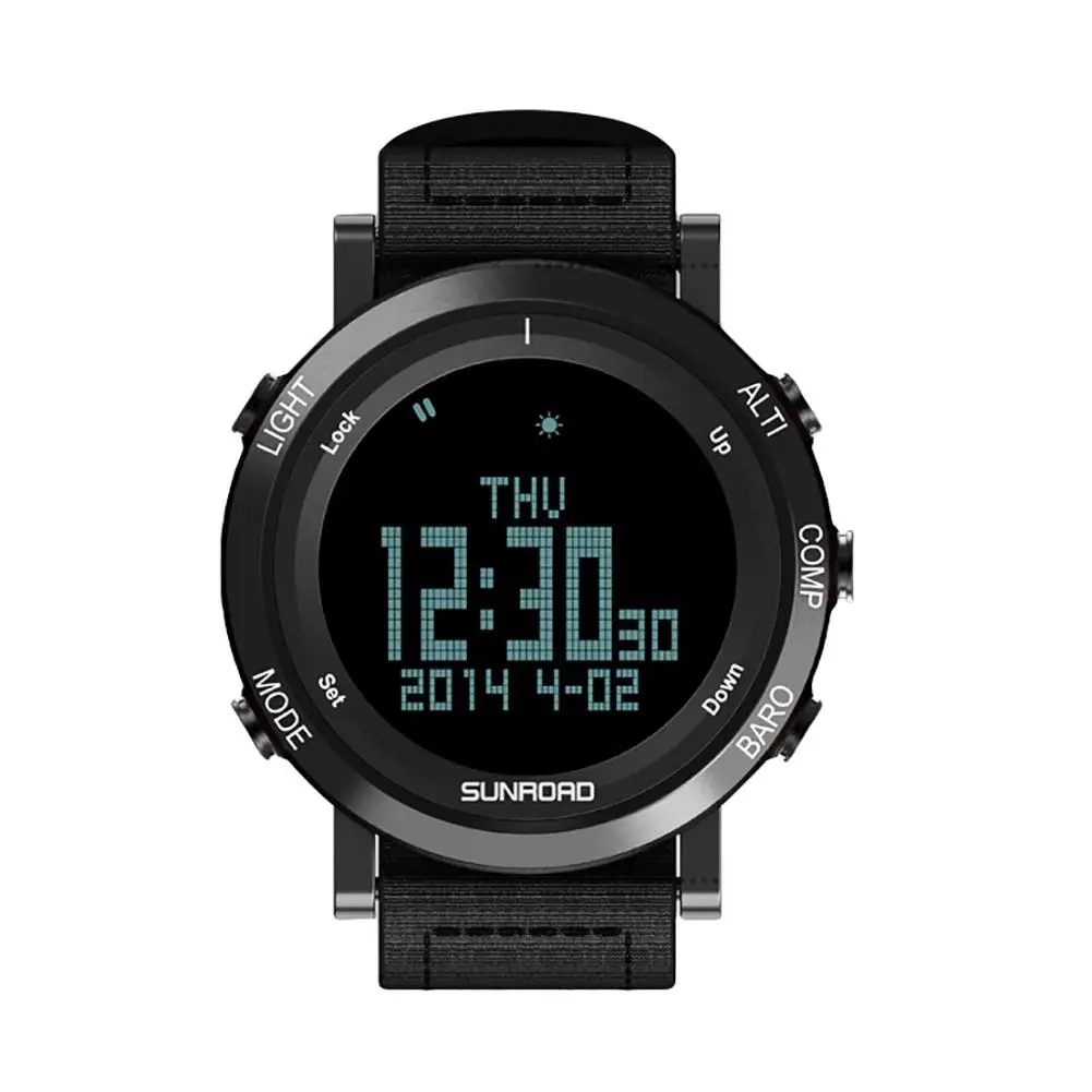 

50m Waterproof LCD Digital Backlight Barometer Thermometer Wrist Watch Waterproof LCD Digital Backlight