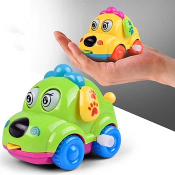 

New Cartoon Mini Car Baby Toddlers Kids Clockwork Toys Learning Funny Toy For Children Puppy Clockwork Car Educational Toys