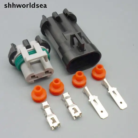 shhworldsea 5/30/100set 2p 6.3mm male female plastic radiator connector