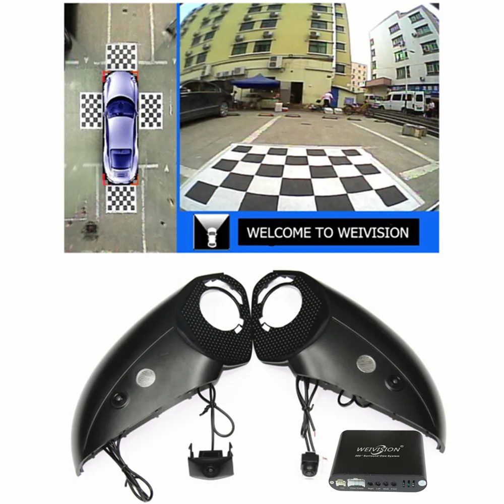 WEIVISION 360 градусов вид птицы панорамная система обзора автомобиля Запись DVR