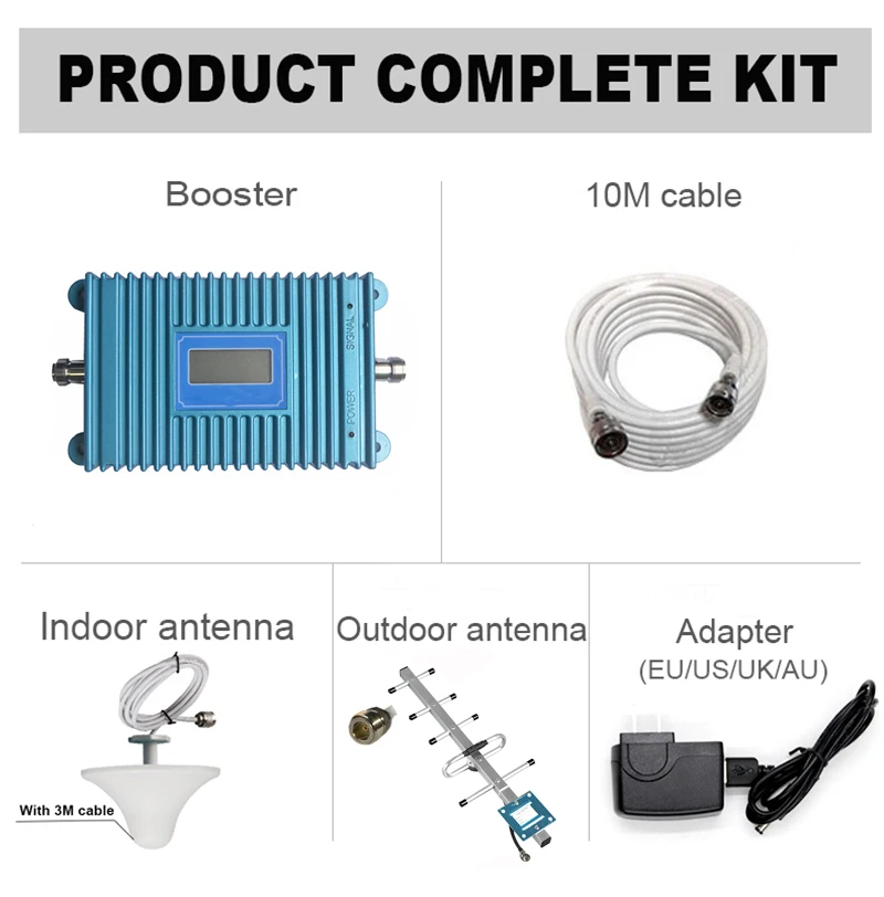 mobile phone GSM signal booster GSM signal repeater cell phone GSM 900MHZ signal amplifier with LCD display yagi full set