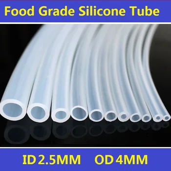 

2.5x4mm Food Grade Imported Silicone Tube Hose Pipe ID2.5mm OD4mm New High Quality Free Shipping - 3Meters