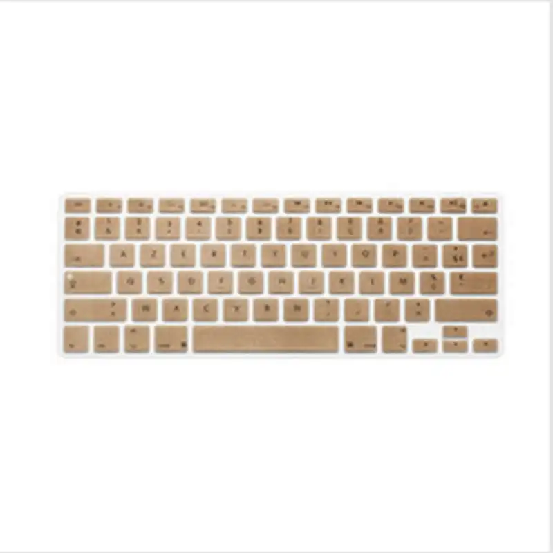 Metallic Gold French US Silicone Keyboard Cover Skin Protector Film Protector for Apple MacBook Pro air Retina 13 15 17